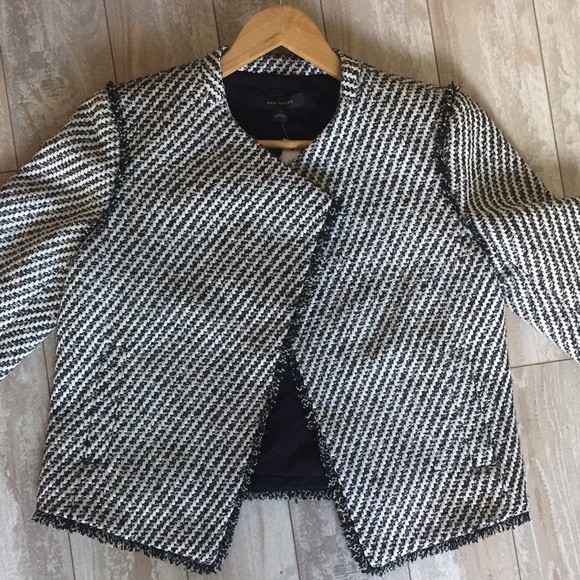 Ann Taylor Black & White Tweed Jacket - Picture 2 of 4